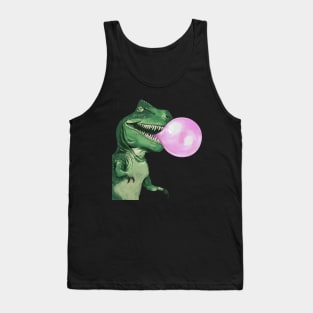 Bubble gum T-Rex in Pink Tank Top